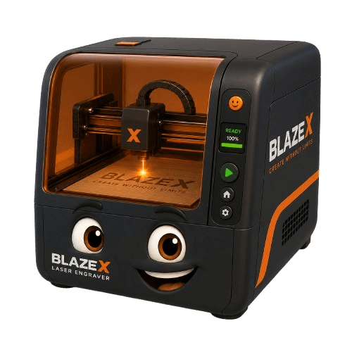Laser engraving machine producing a custom design